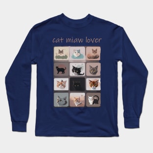 Cat miaw lover Long Sleeve T-Shirt